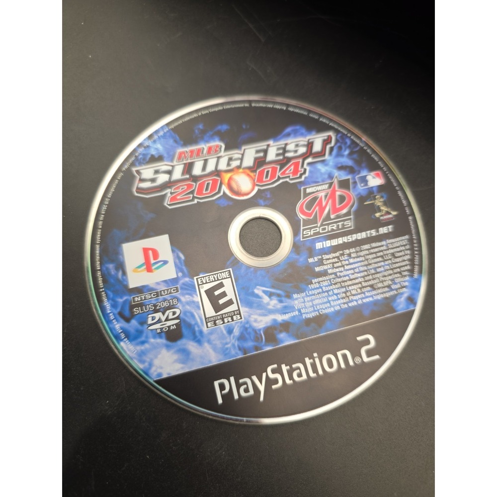MLB SlugFest 2004 (Sony PlayStation 2, 2003) PS2 Disc Only